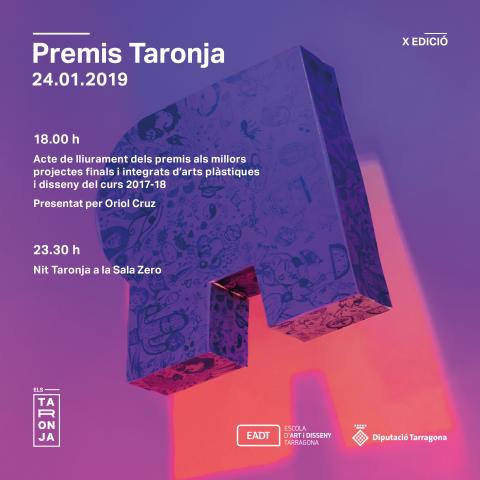 La desena edició dels Premis Taronja reconeix els millors treballs dels alumnes de l’Escola d’Art i Disseny de la Diputació a Tarragona